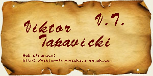 Viktor Tapavički vizit kartica